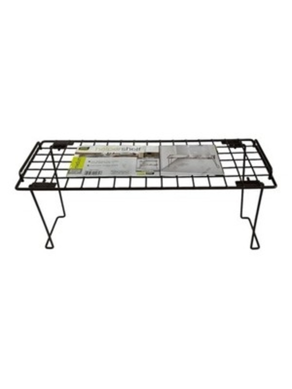 Smart Design Helper Shelf Medium Brown Finish Stackable Wire Rack New